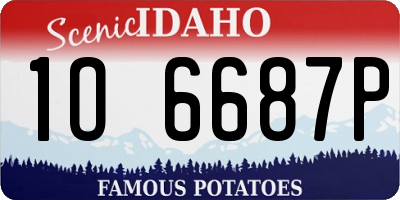 ID license plate 1O6687P
