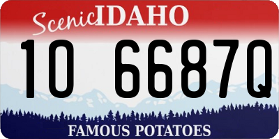 ID license plate 1O6687Q
