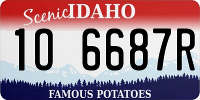 ID license plate 1O6687R