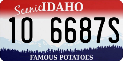 ID license plate 1O6687S