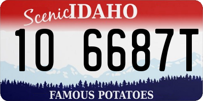 ID license plate 1O6687T