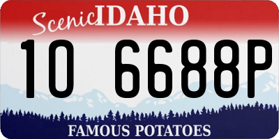 ID license plate 1O6688P