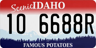 ID license plate 1O6688R