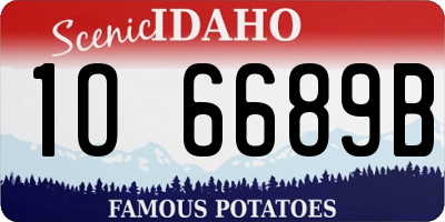 ID license plate 1O6689B