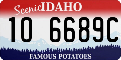ID license plate 1O6689C