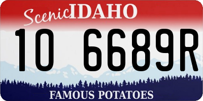 ID license plate 1O6689R