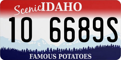 ID license plate 1O6689S
