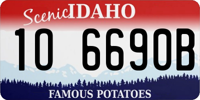 ID license plate 1O6690B