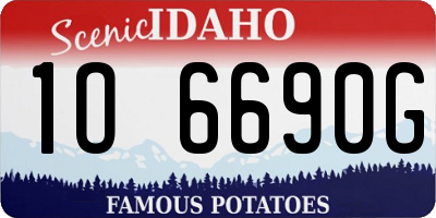 ID license plate 1O6690G