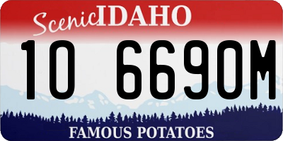 ID license plate 1O6690M