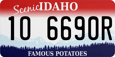 ID license plate 1O6690R