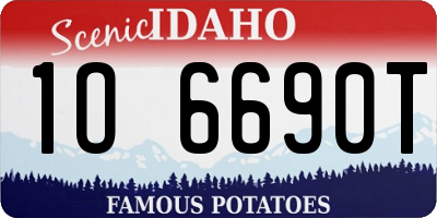 ID license plate 1O6690T