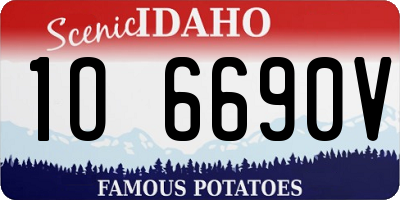 ID license plate 1O6690V