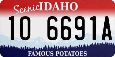 ID license plate 1O6691A