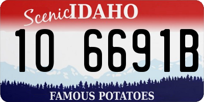 ID license plate 1O6691B