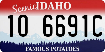 ID license plate 1O6691C