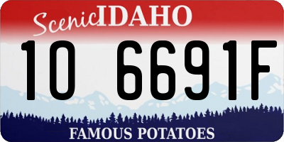 ID license plate 1O6691F