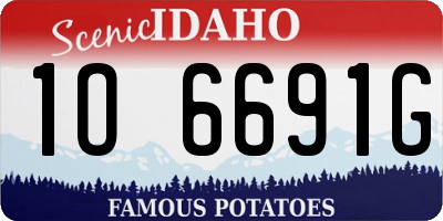 ID license plate 1O6691G