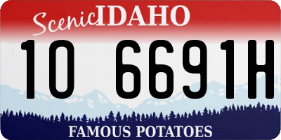 ID license plate 1O6691H