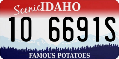 ID license plate 1O6691S