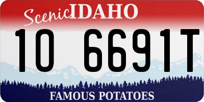 ID license plate 1O6691T