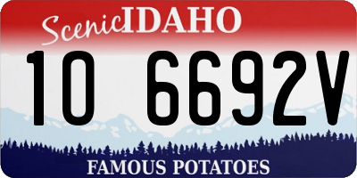 ID license plate 1O6692V