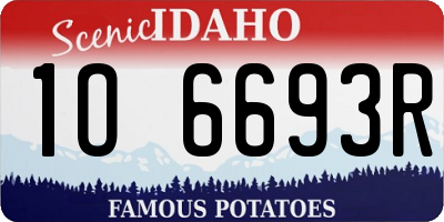 ID license plate 1O6693R