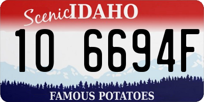 ID license plate 1O6694F