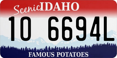 ID license plate 1O6694L
