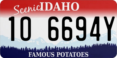 ID license plate 1O6694Y