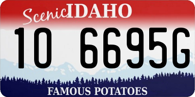 ID license plate 1O6695G
