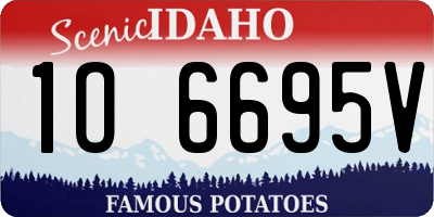 ID license plate 1O6695V