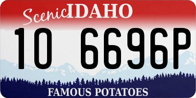 ID license plate 1O6696P