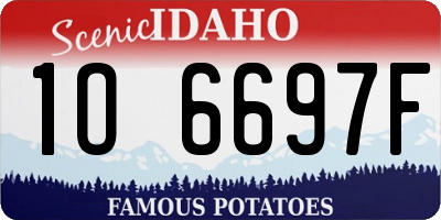 ID license plate 1O6697F