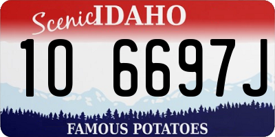 ID license plate 1O6697J