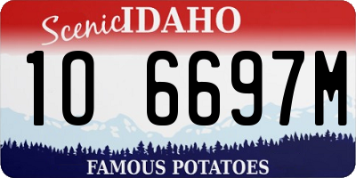 ID license plate 1O6697M