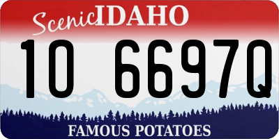 ID license plate 1O6697Q