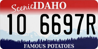 ID license plate 1O6697R