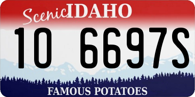 ID license plate 1O6697S