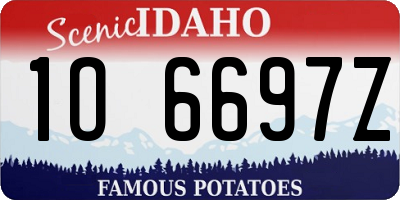 ID license plate 1O6697Z