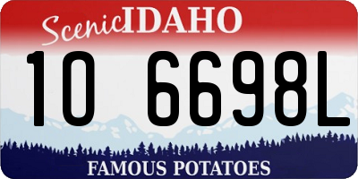 ID license plate 1O6698L