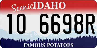 ID license plate 1O6698R