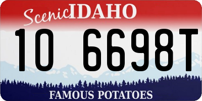 ID license plate 1O6698T