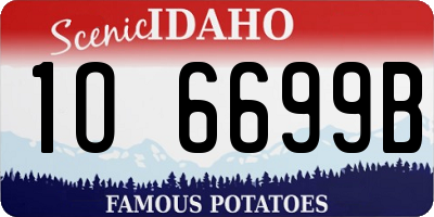 ID license plate 1O6699B
