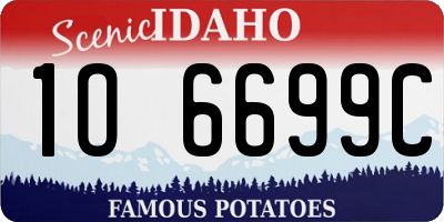 ID license plate 1O6699C