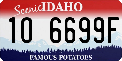 ID license plate 1O6699F