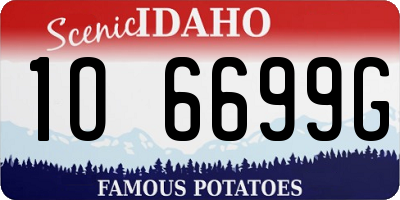 ID license plate 1O6699G