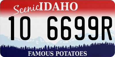 ID license plate 1O6699R