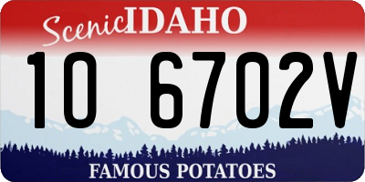 ID license plate 1O6702V