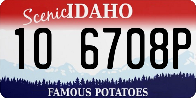 ID license plate 1O6708P